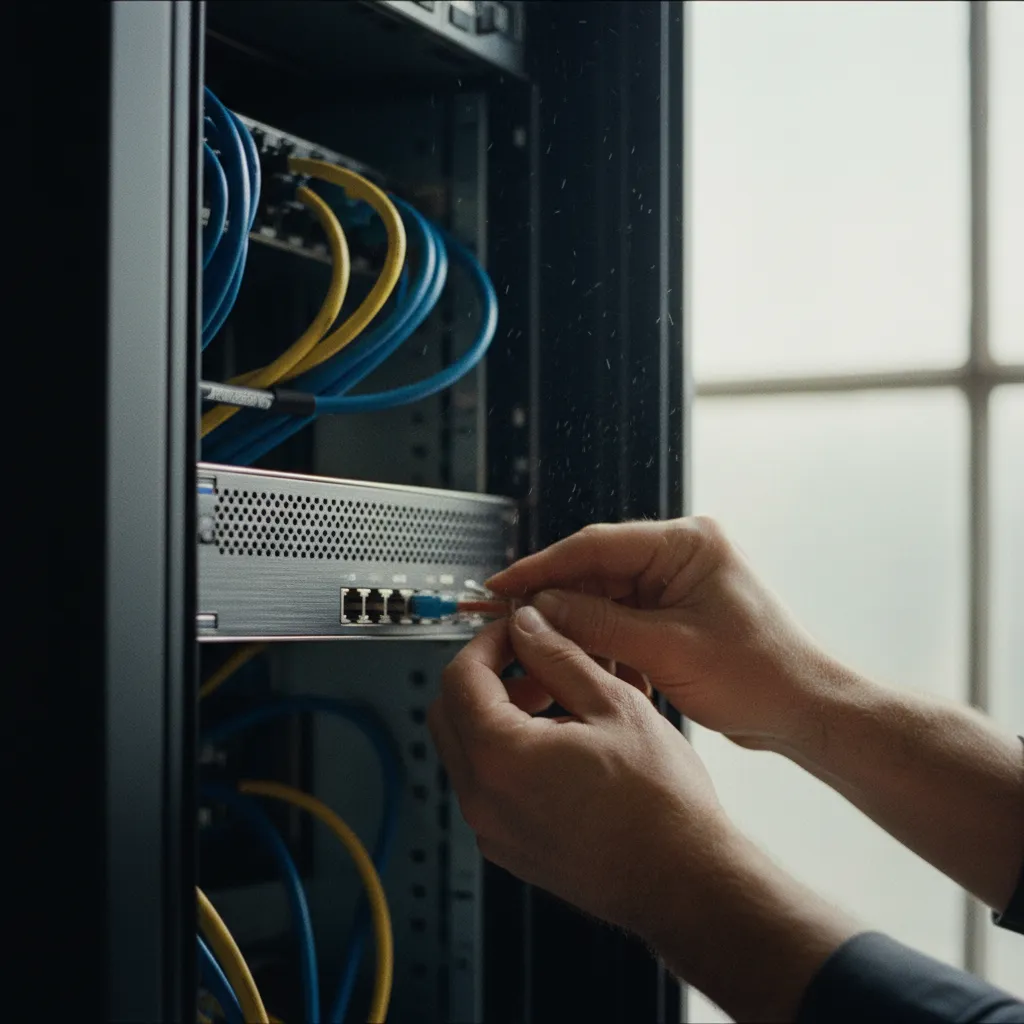Server rack and data flow visualization