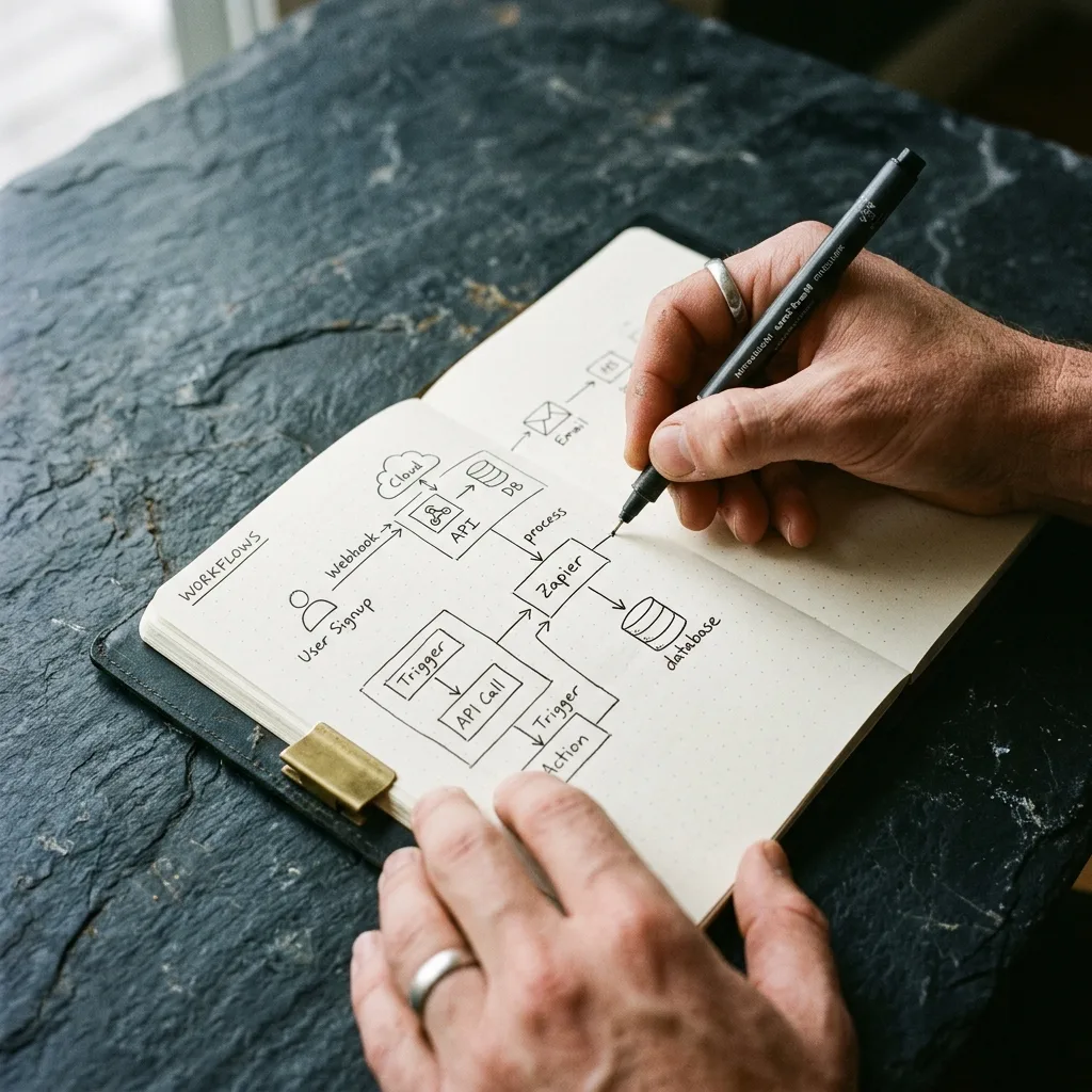 Automation workflow diagram showing lead capture directly to CRM