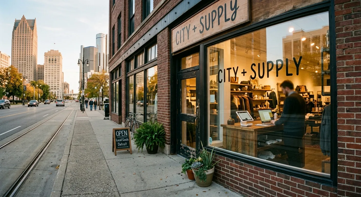 Detroit storefront digital performance concept