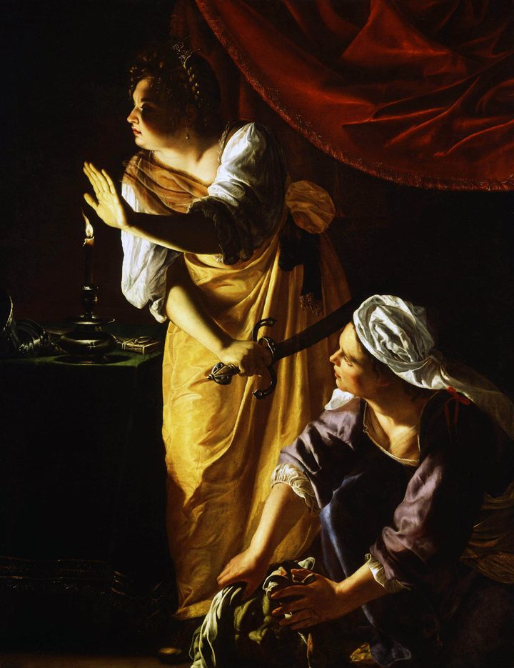 Judith and Her Maidservant with the Head of Holofernes by Artemisia Gentileschi, c. 1623–25