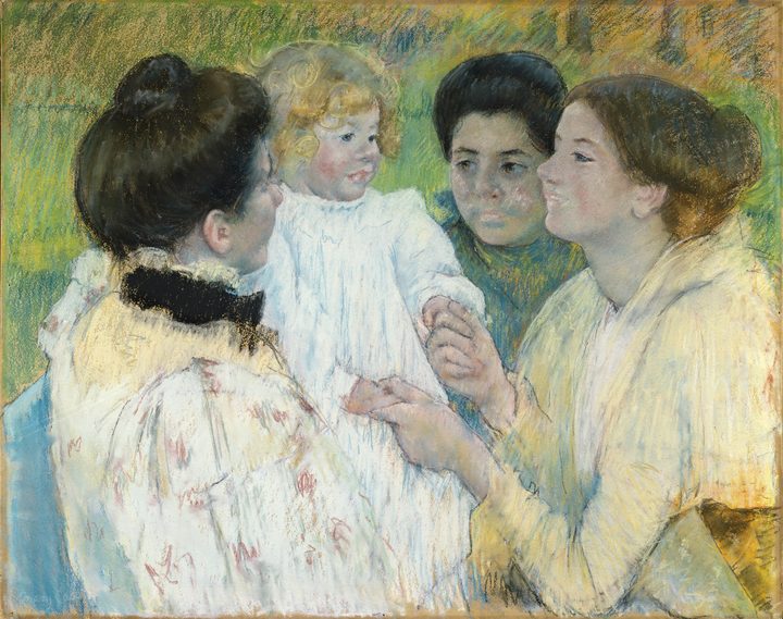 Women Admiring a Child by Mary Cassatt, 1897