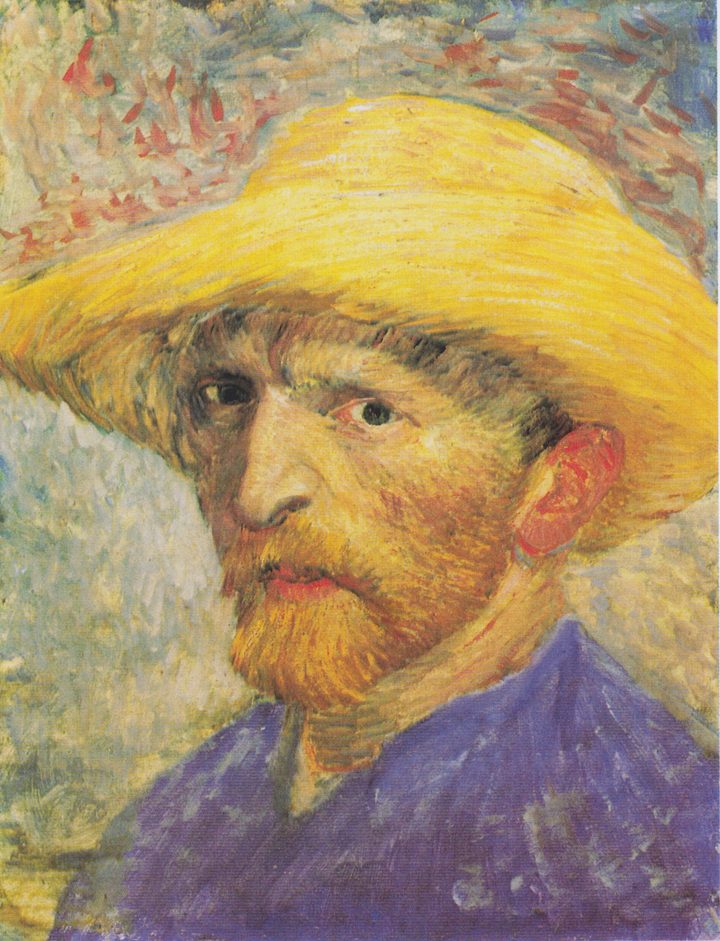 Self-Portrait with Straw Hat by Vincent van Gogh, 1887