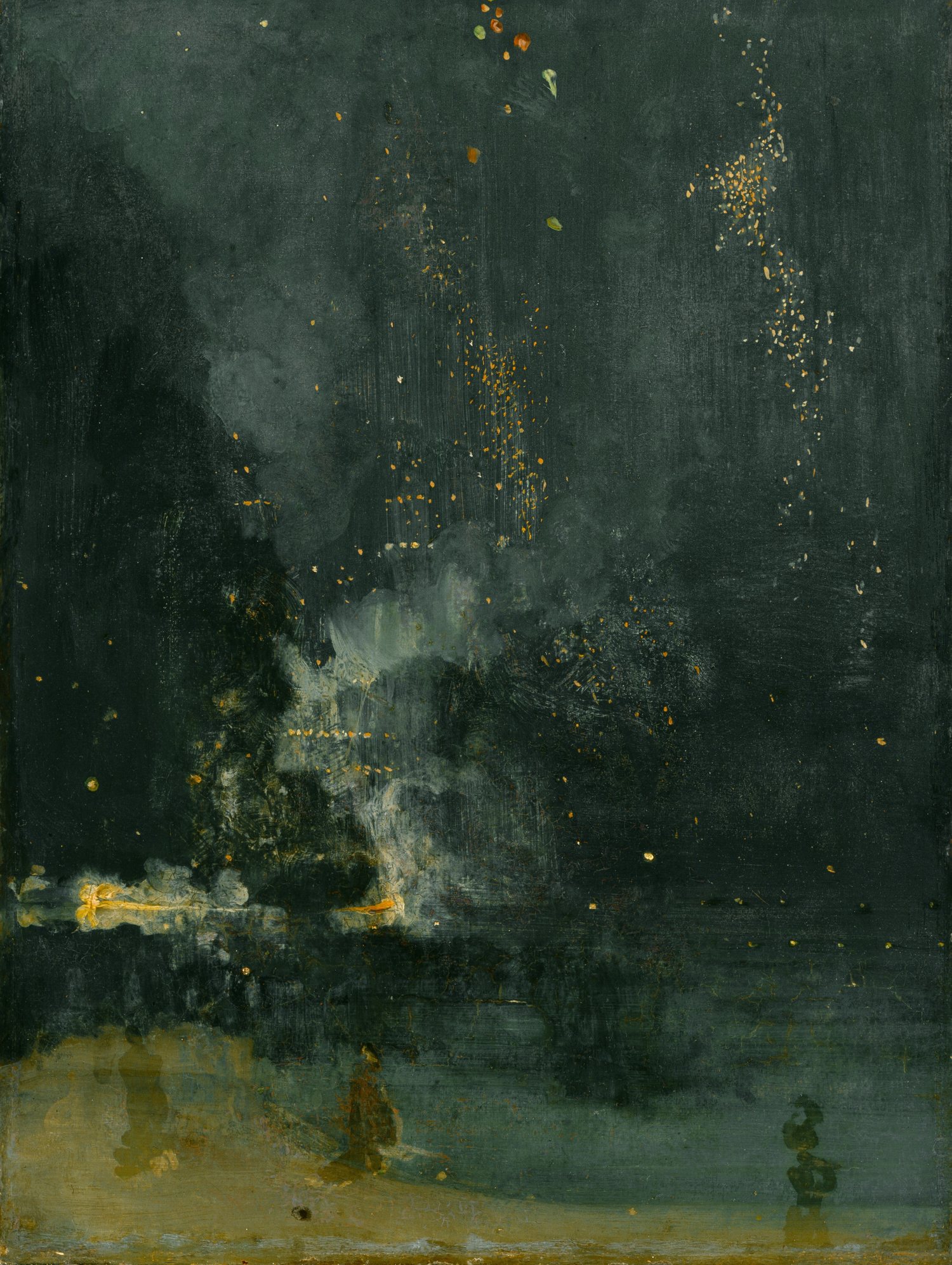 Nocturne in Black and Gold — The Falling Rocket by James McNeill Whistler — full reproduction