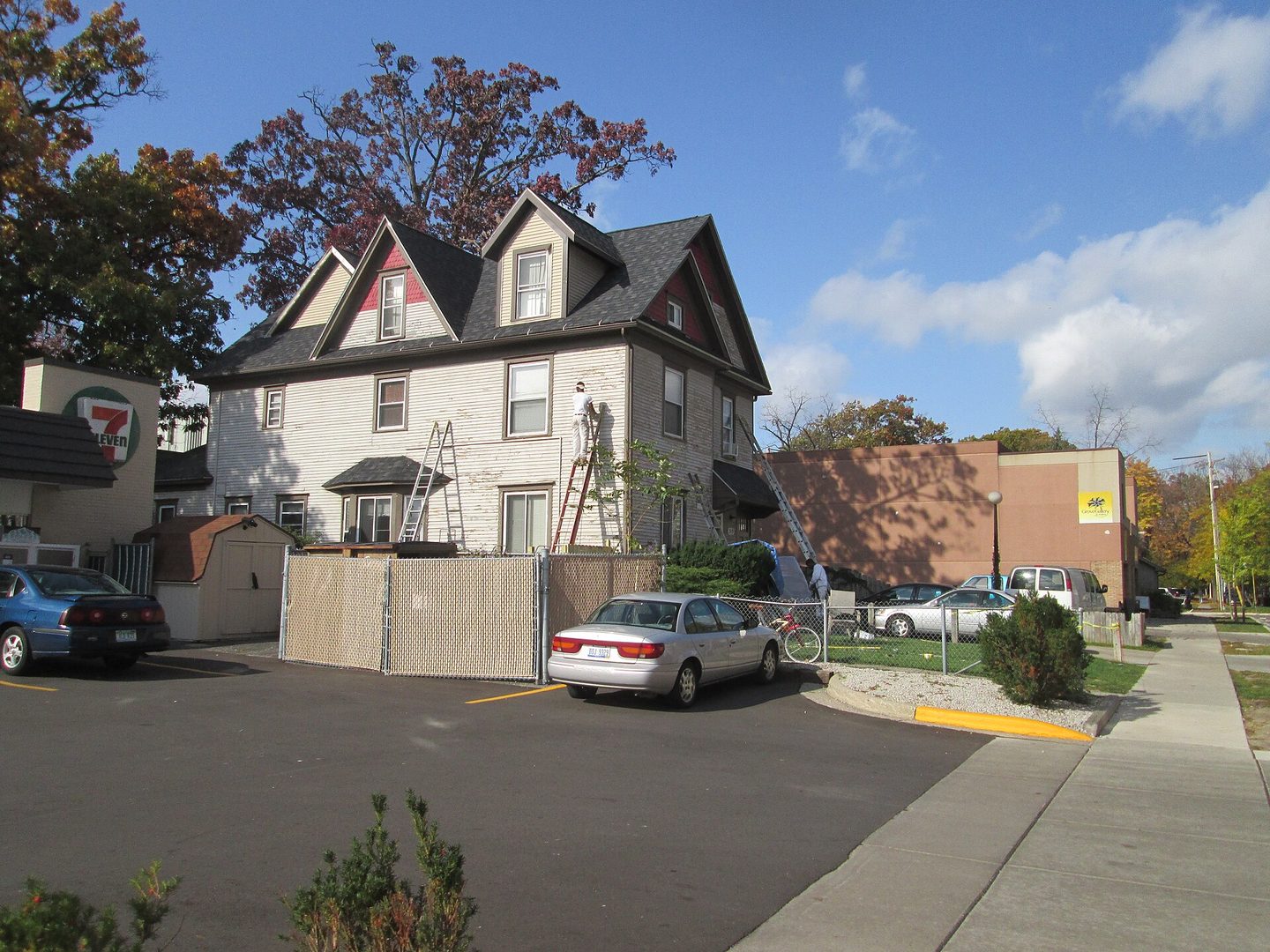 Reference photograph of a house being repainted in East Lansing, Michigan