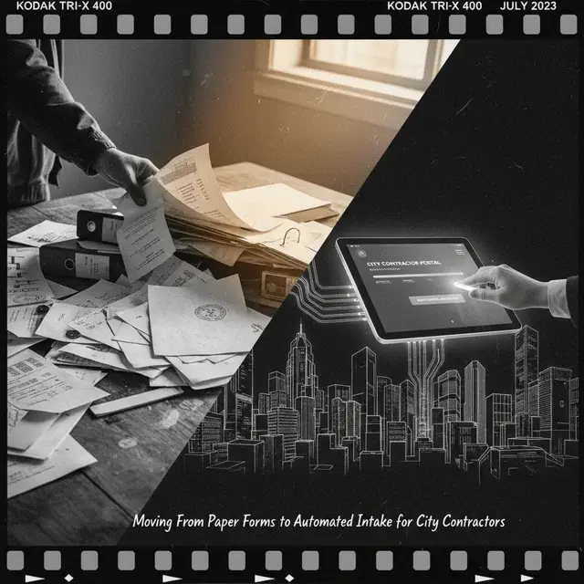 Moving From Paper Forms to Automated Intake for City Contractors
