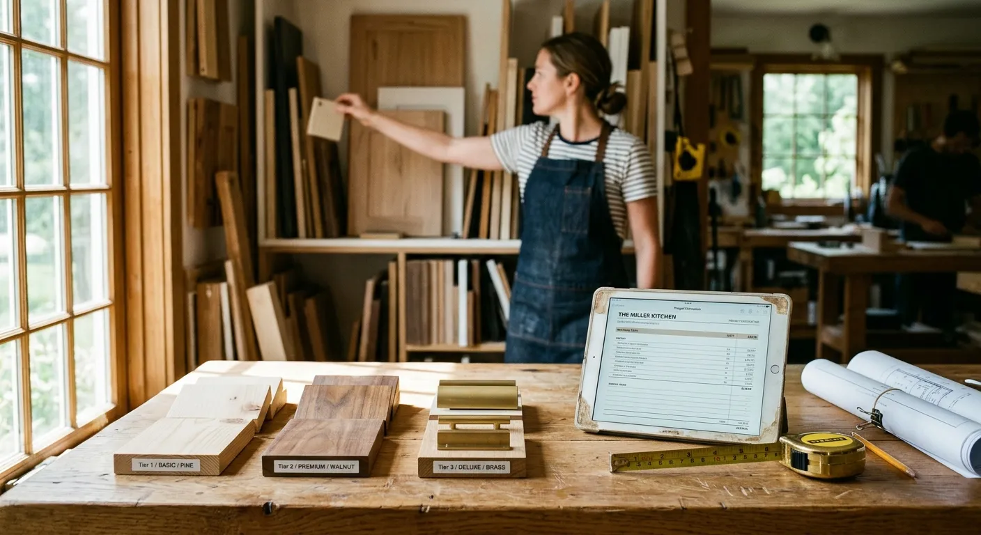 Comparison chart showing website pricing display formats for local businesses