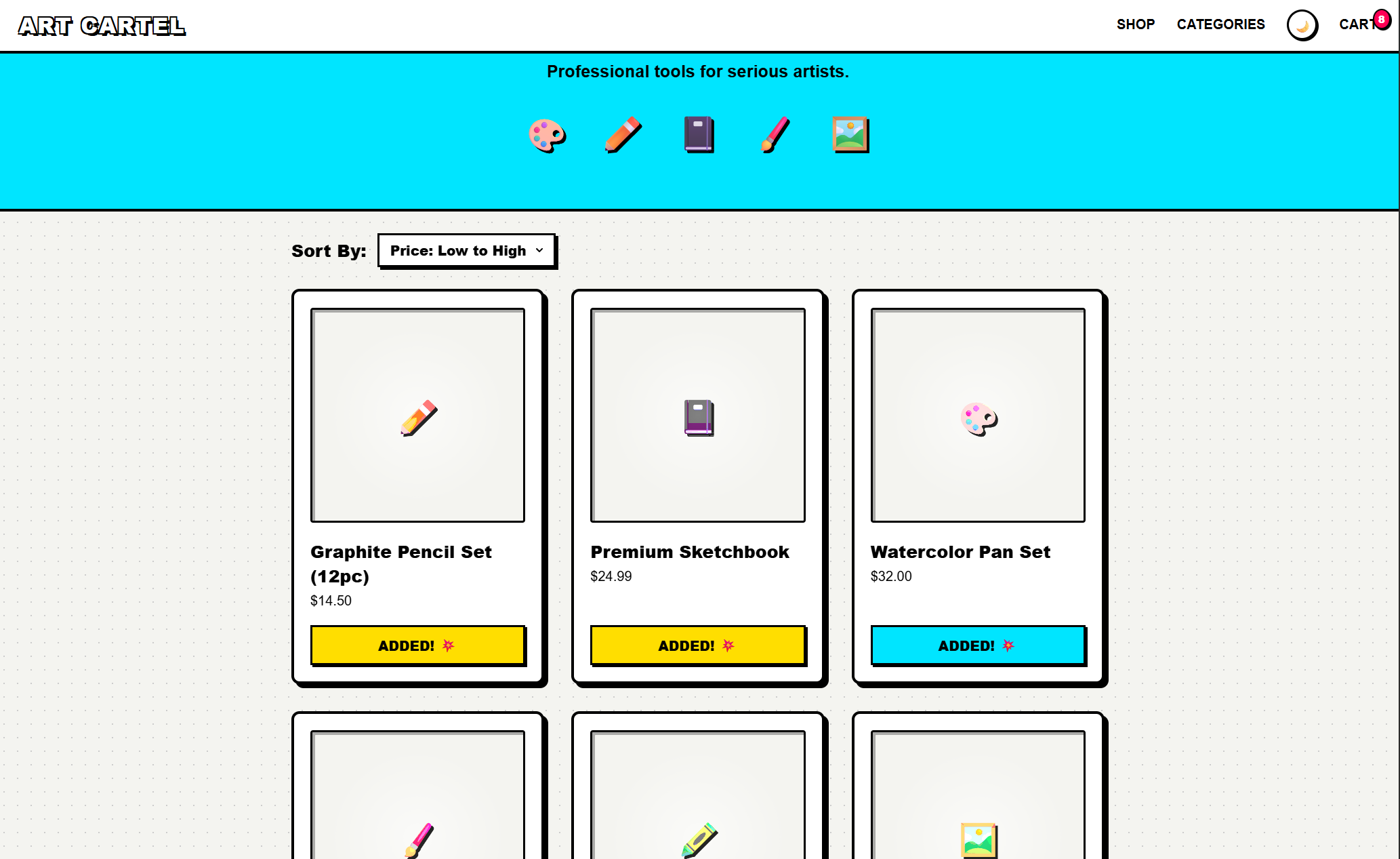 Clean e-commerce website modern storefront homepage
