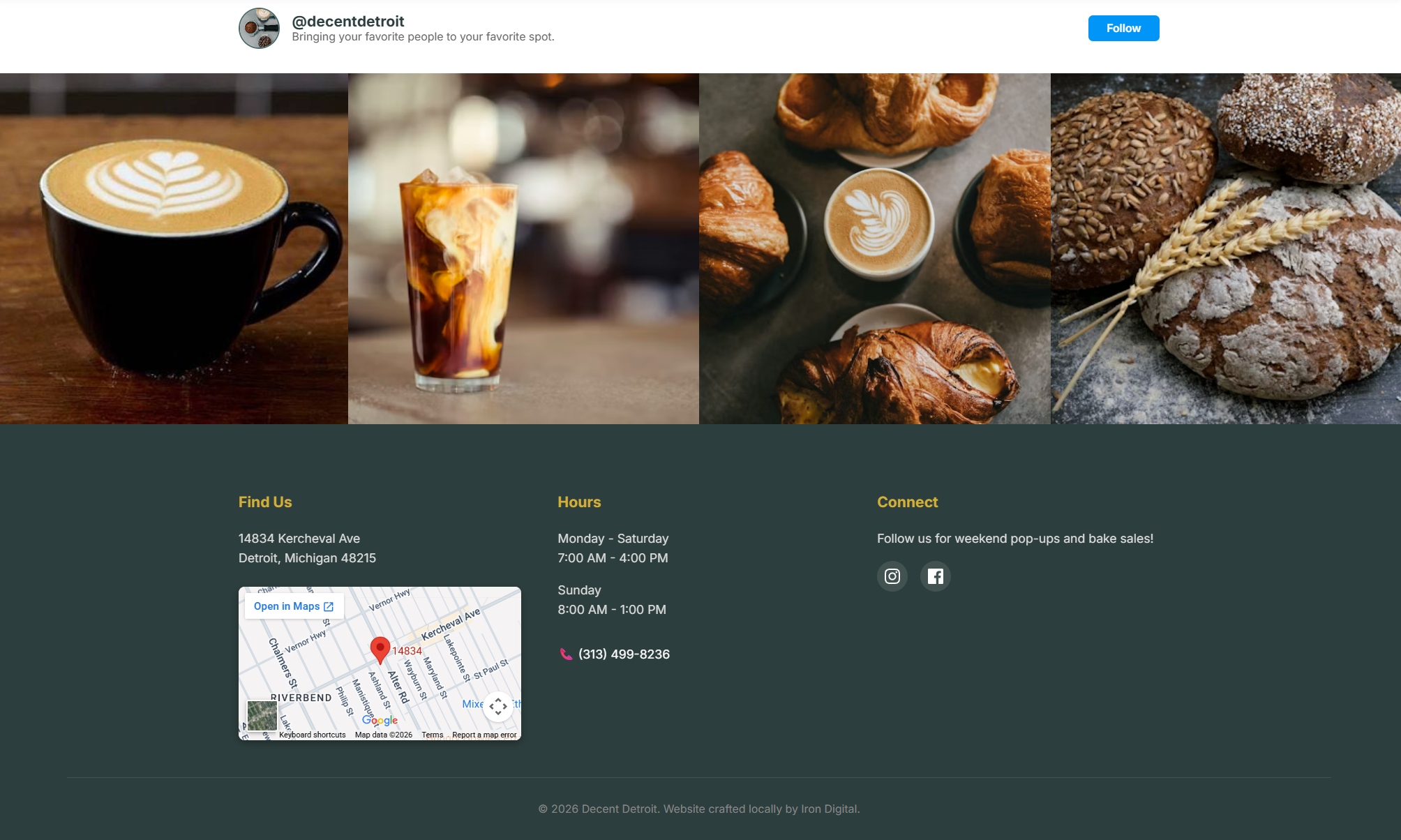 Local business website integrated booking form and map view