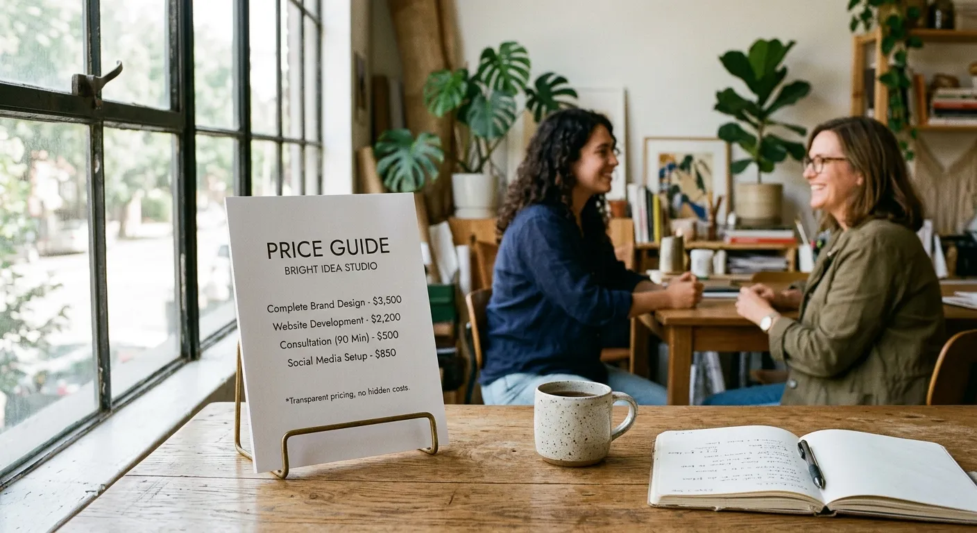 Clean visual interface presenting pricing structures and tier matrices
